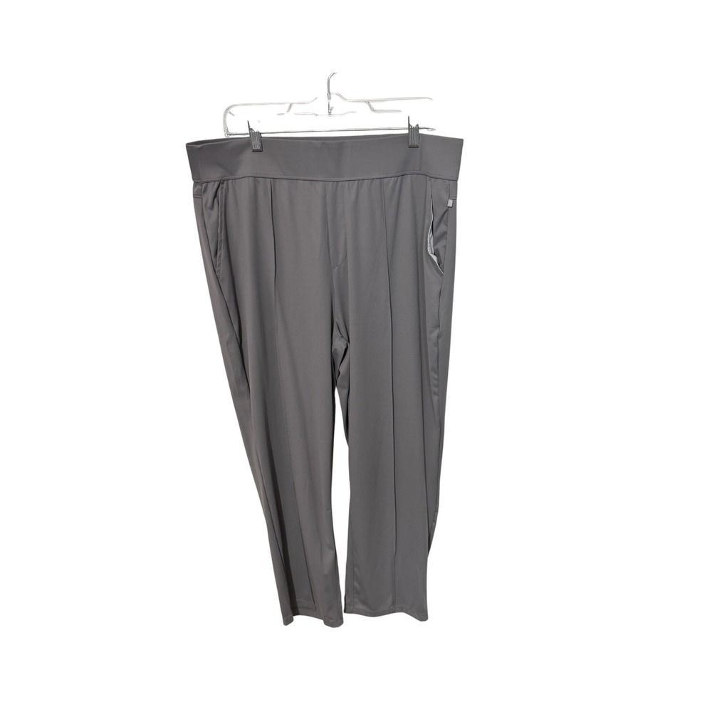 Halara Wide Leg Pants Womens XL Gray High Waisted Pleated Athleisure Trouser